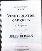 Vingt-quatre caprices de N. Paganini : transcrits pour la flûte par Jules Herman, Professeur au Conservatoire de Lille.